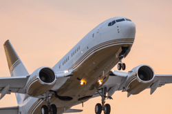  An airplane taking off representing how RPA can prevent problems in the aviation industry
